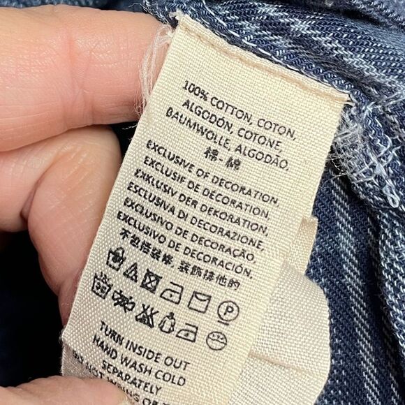 5āfor $25š„Free People Stevie's Embellished Plaid Shirt XS - Picture 6 of 8